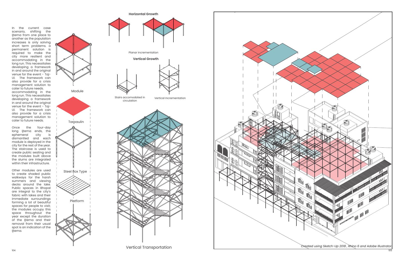 City of Emotions: Modular assembly, expansion and life between gatherings.